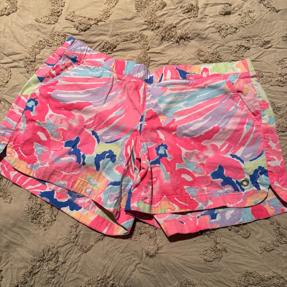 Lilly Pulitzer Pink and Multicolor Athletic Shorts